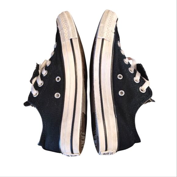 Converse VINTAGE All Star Black Red Plaid Double Tongue Sneakers Size 7 - Picture 5 of 15